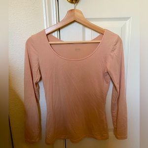 Uniqlo Women’s Heattech Scoop-neck Long Sleeve Peach Size XS
